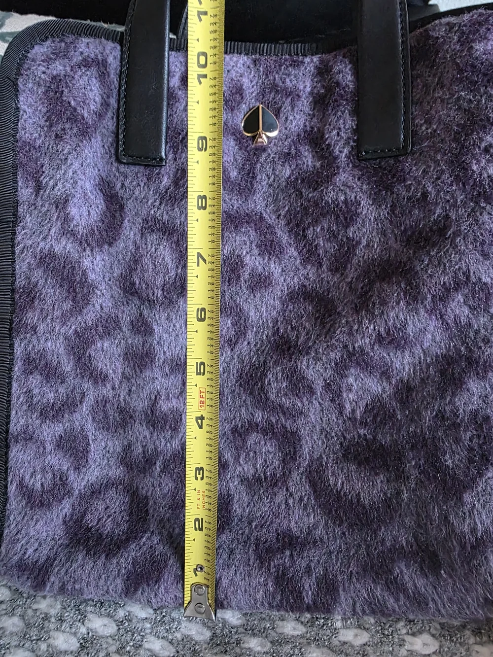 kate spade New York Purple Leopard-Print Fleece Tote